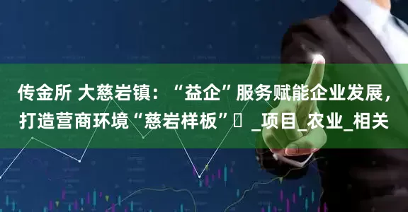 传金所 大慈岩镇：“益企”服务赋能企业发展，打造营商环境“慈岩样板”​_项目_农业_相关